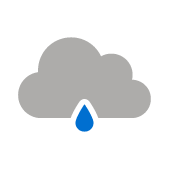 Bedeckt mit Nieselregen